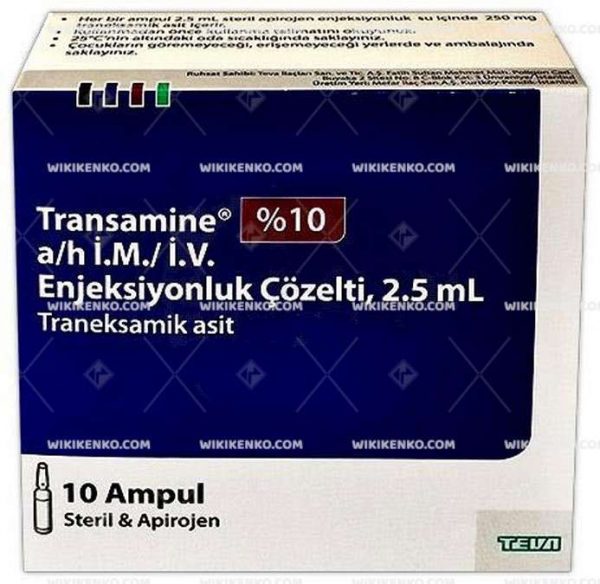 Transamine Im/Iv Injection Solution 250 Mg/2.5Ml