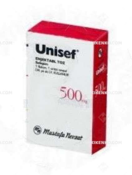 Unisef Im/Iv Injection Powder Iceren Vial 0.5 G