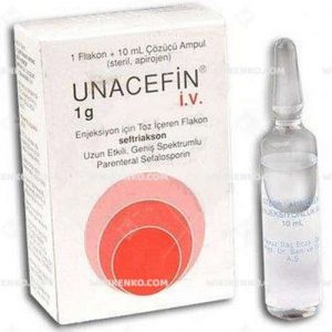 Unacefin I.V. Injection Icin Powder Iceren Vial 1 G
