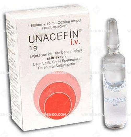 Unacefin I.V. Injection Icin Powder Iceren Vial 1 G
