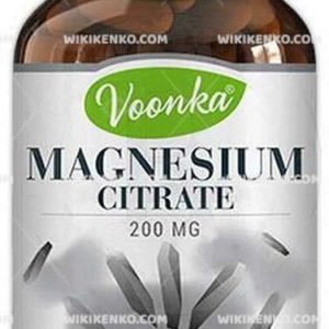 Voonka Magnesium Citrate – Magnezyum Sitrat Iceren Takviye Edici Gida