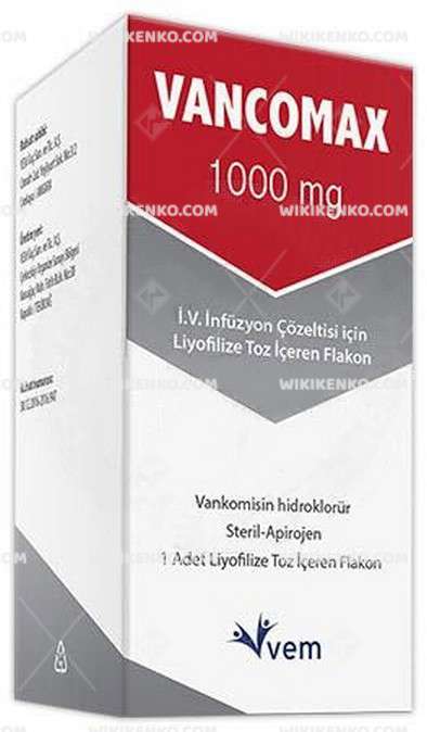 Vancomax I.V. Infusion Solution Icin Liyofilize Powder Iceren Vial 1000 Mg
