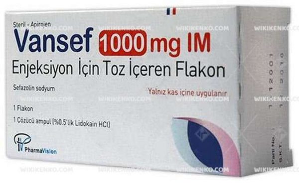 Vansef Im Injection Solution Icin Powder Iceren Vial 1000 Mg