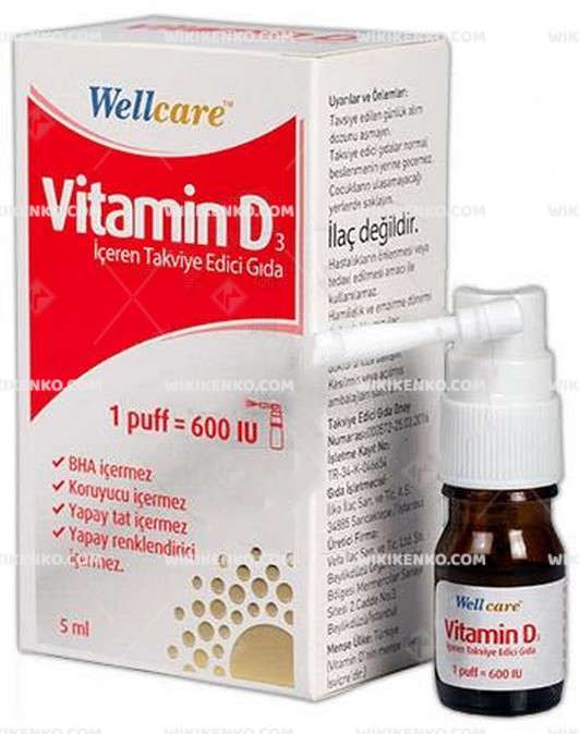 Wellcare Vitamin D3 Sprey 600 Iu