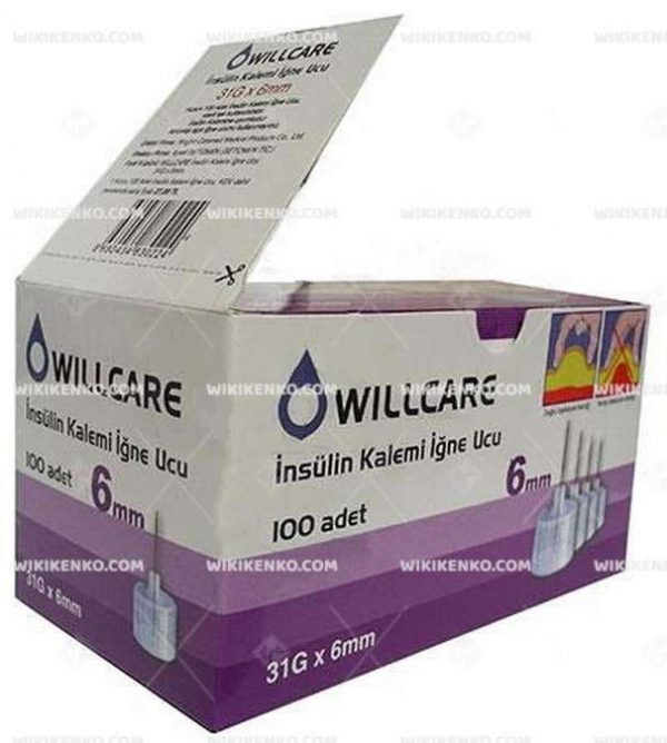 Willcare Insulin Kalemi Needle Ucu 6 Mm (31G)
