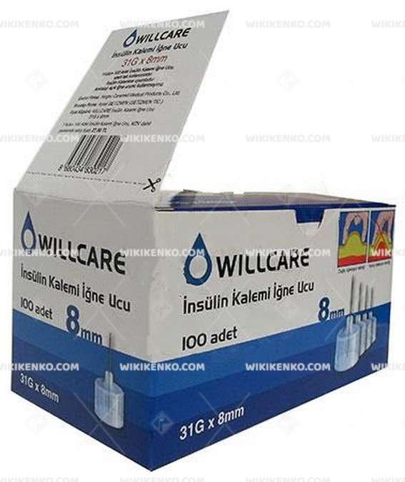 Willcare Insulin Kalemi Needle Ucu 8 Mm (31G)