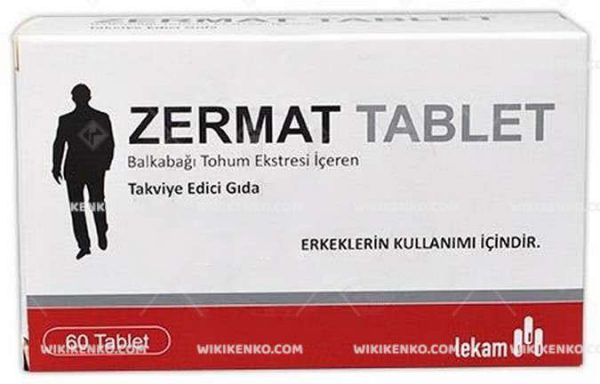 Zermat Tablet Balkabagi Tohum Ekstresi Iceren Takviye Edici Gida