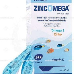 Zincomega Fish Oil, Vitamin D Ve Cinko Iceren Liquid Takviye Edici Gida