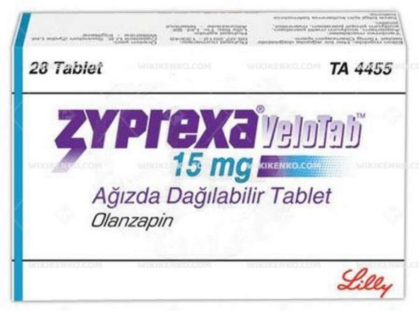 Zyprexa Velotab Agizda Dagilabilir Tablet 15 Mg